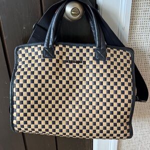 MZ Wallace Black and Tan Checkered Shoulder Bag